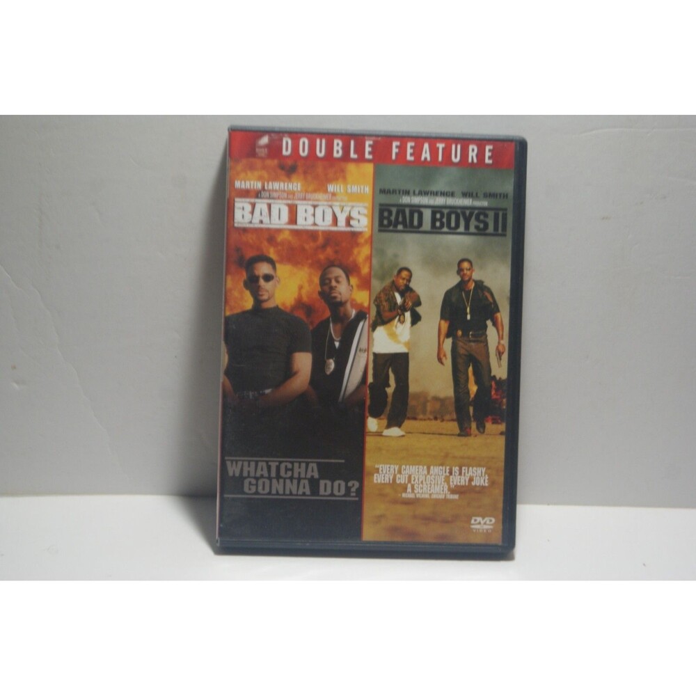Double Feature Bad Boys 1 & 2 DVD Will Smith 1995/2003 Action Duo Comedy Cops